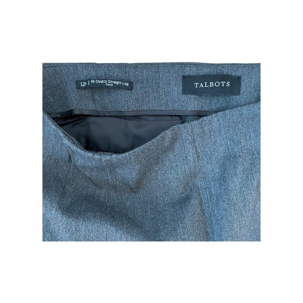 Talbots 12 Curvy Bi-Stretch Straight Leg Blue Career Casual‎ Pants Trousers - Picture 3 of 6